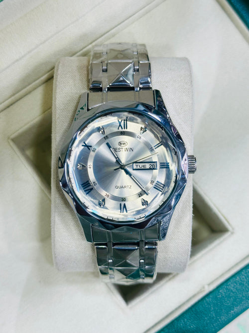 Bestwin – Diamond Glass Luxury Watch with Day-Date Working
