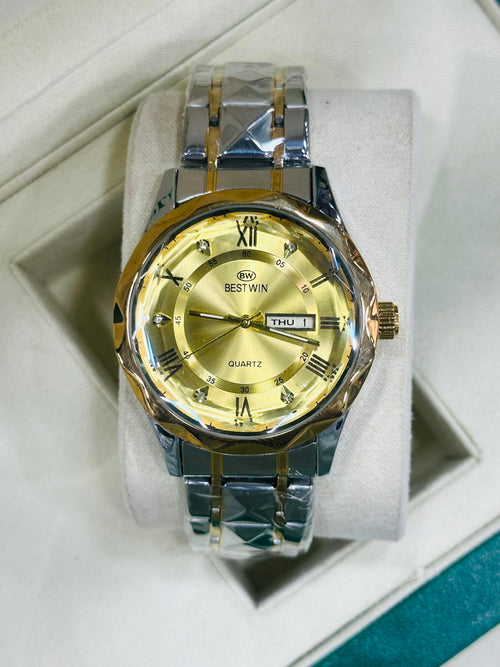 Bestwin – Diamond Glass Luxury Watch with Day-Date Working